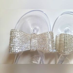New never worn INC clear sandals with rhinestone bow